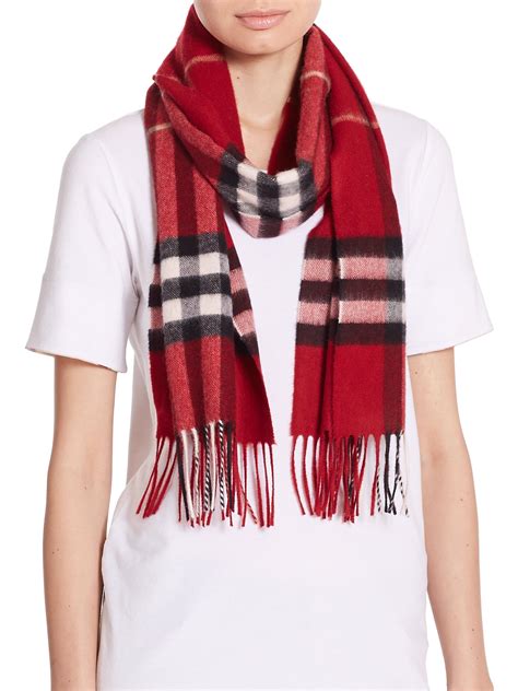 burberry red tartan scarf